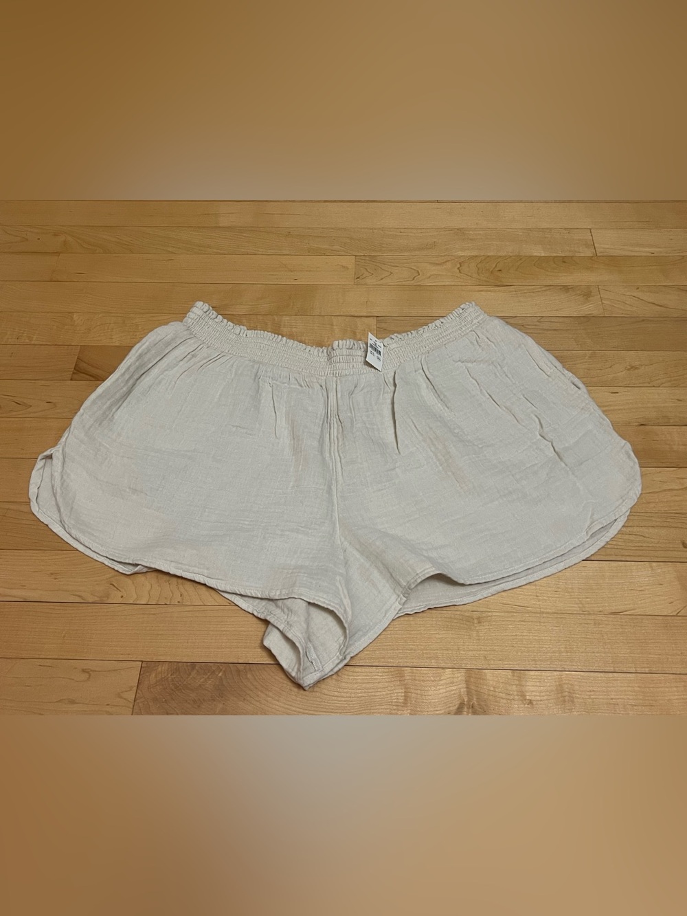 Aerie Cotton Gauze Shorts XL Tan NWT